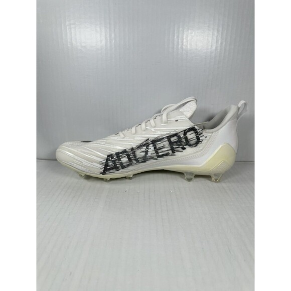 Size 13.5 Mens Adidas Adizero Molded Football Cleats White Black GX4049 NEW - Picture 4 of 8